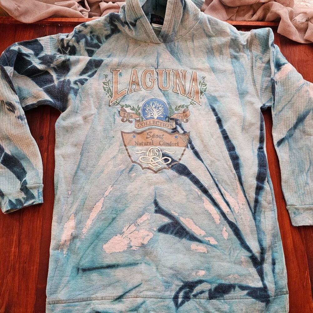 Laguna Beach California tiedye vintage 2000s Streetwear hoodie pullover large